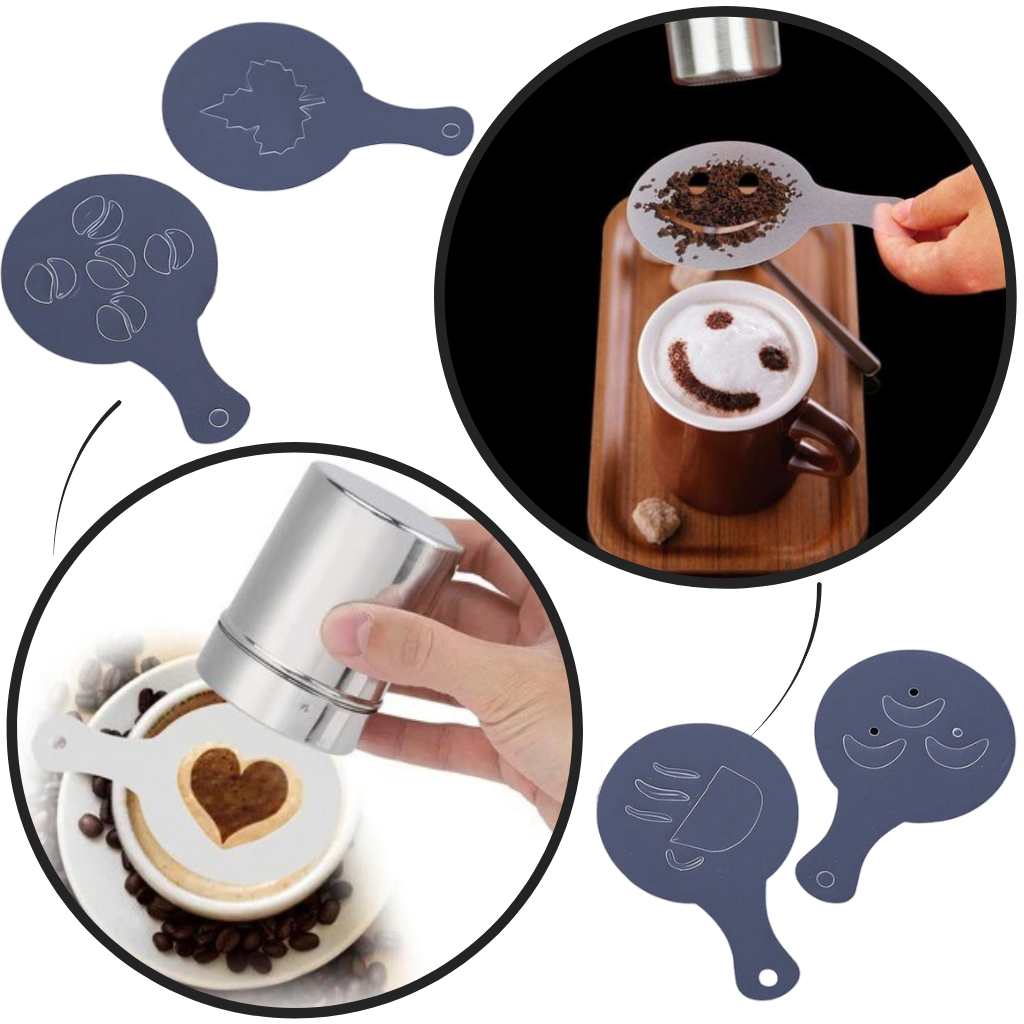 Kaffee-Schablonen (16 Stück) - Ozerty