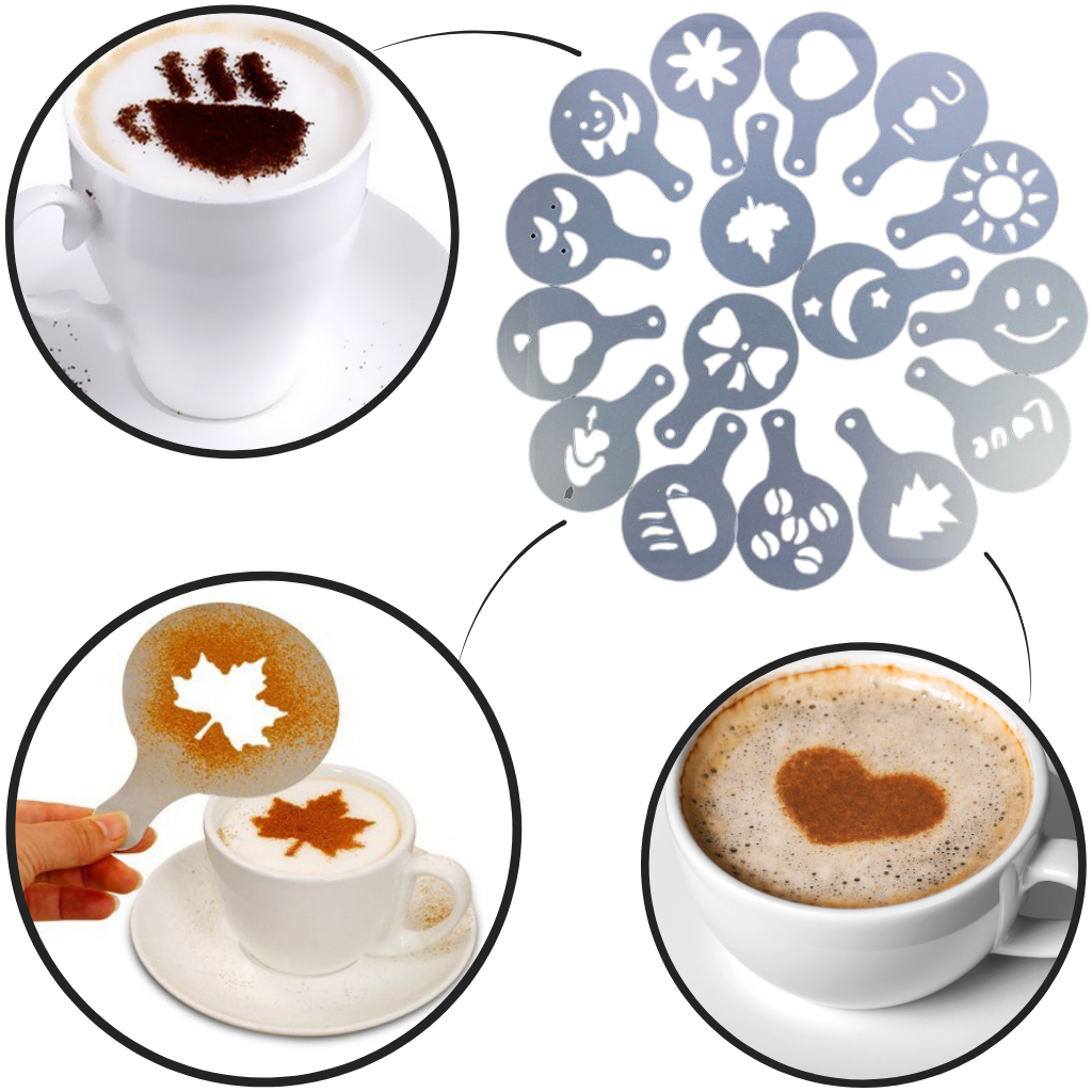 Kaffee-Schablonen (16 Stück) - Ozerty