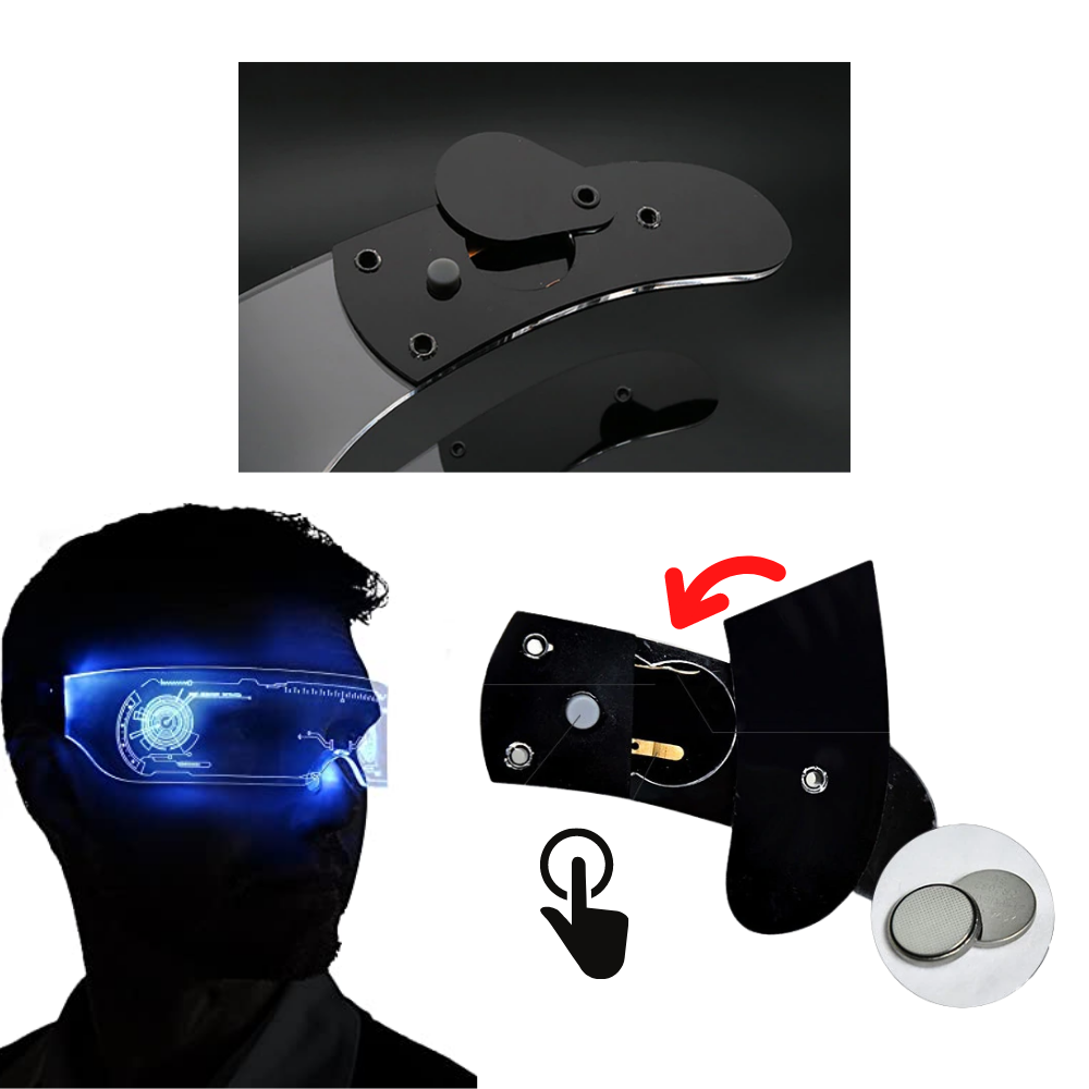 Leuchtende Brille mit bunten LED-Lichtern - Ozerty