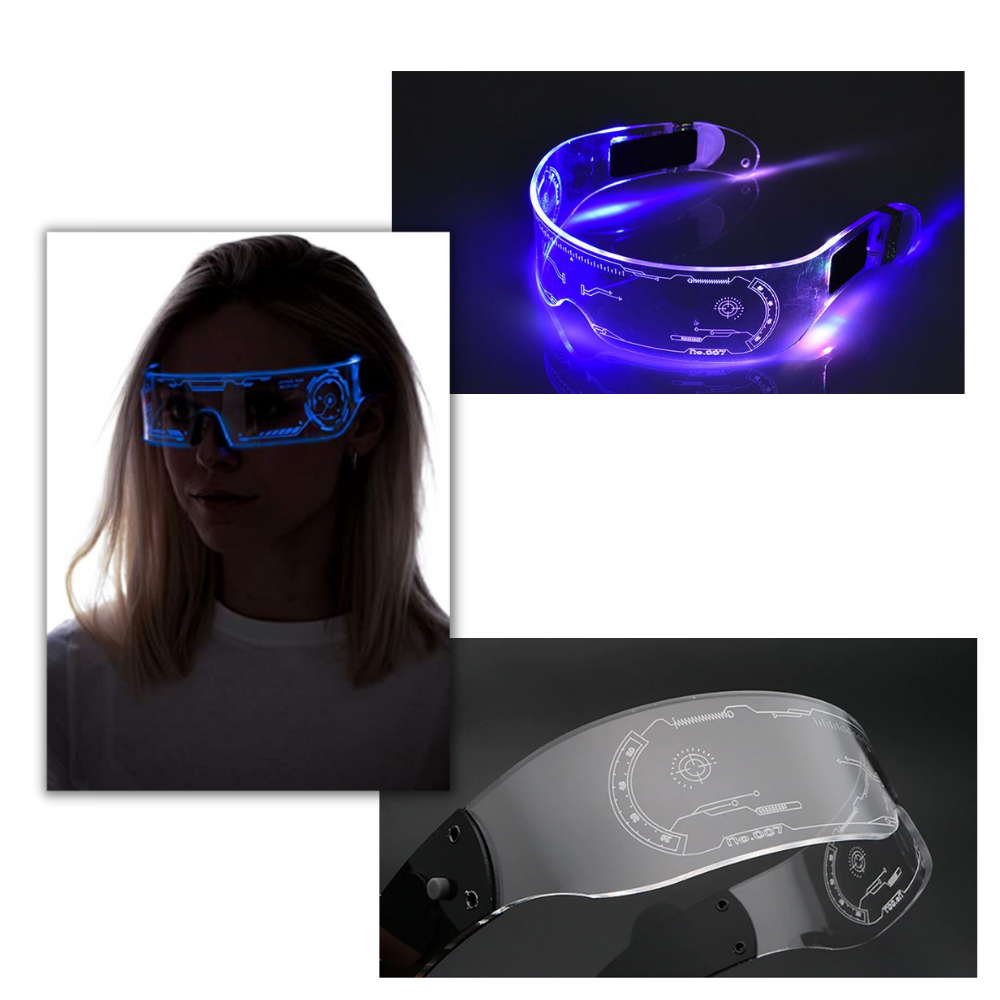 Leuchtende Brille mit bunten LED-Lichtern - Ozerty