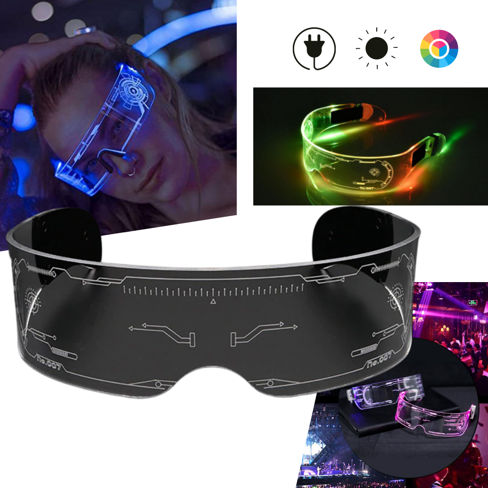 Leuchtende Brille mit bunten LED-Lichtern - Ozerty