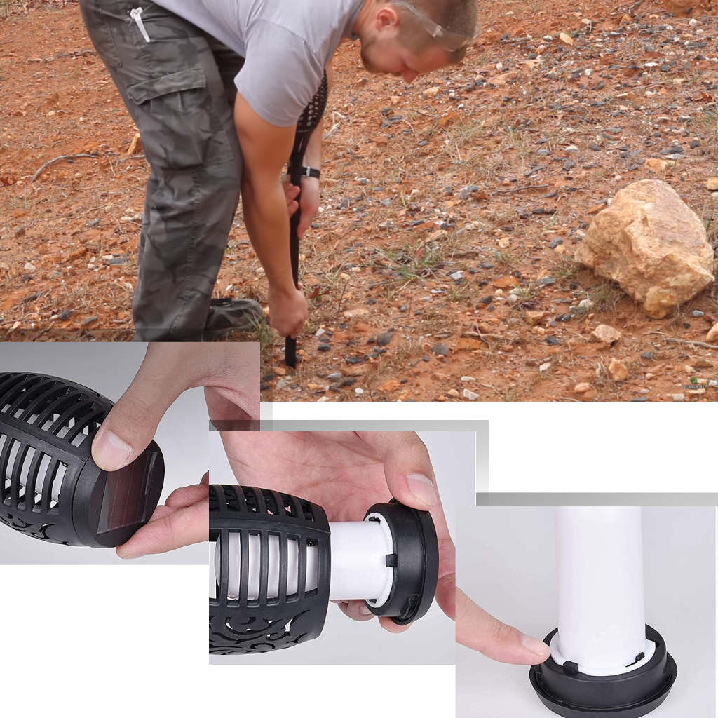 LED Solar Lampe mit flackernder Flamme - Ozerty