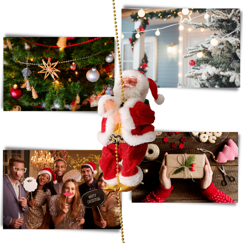 Elektrisch kletternder Weihnachtsmann Dekoration  - Ozerty
