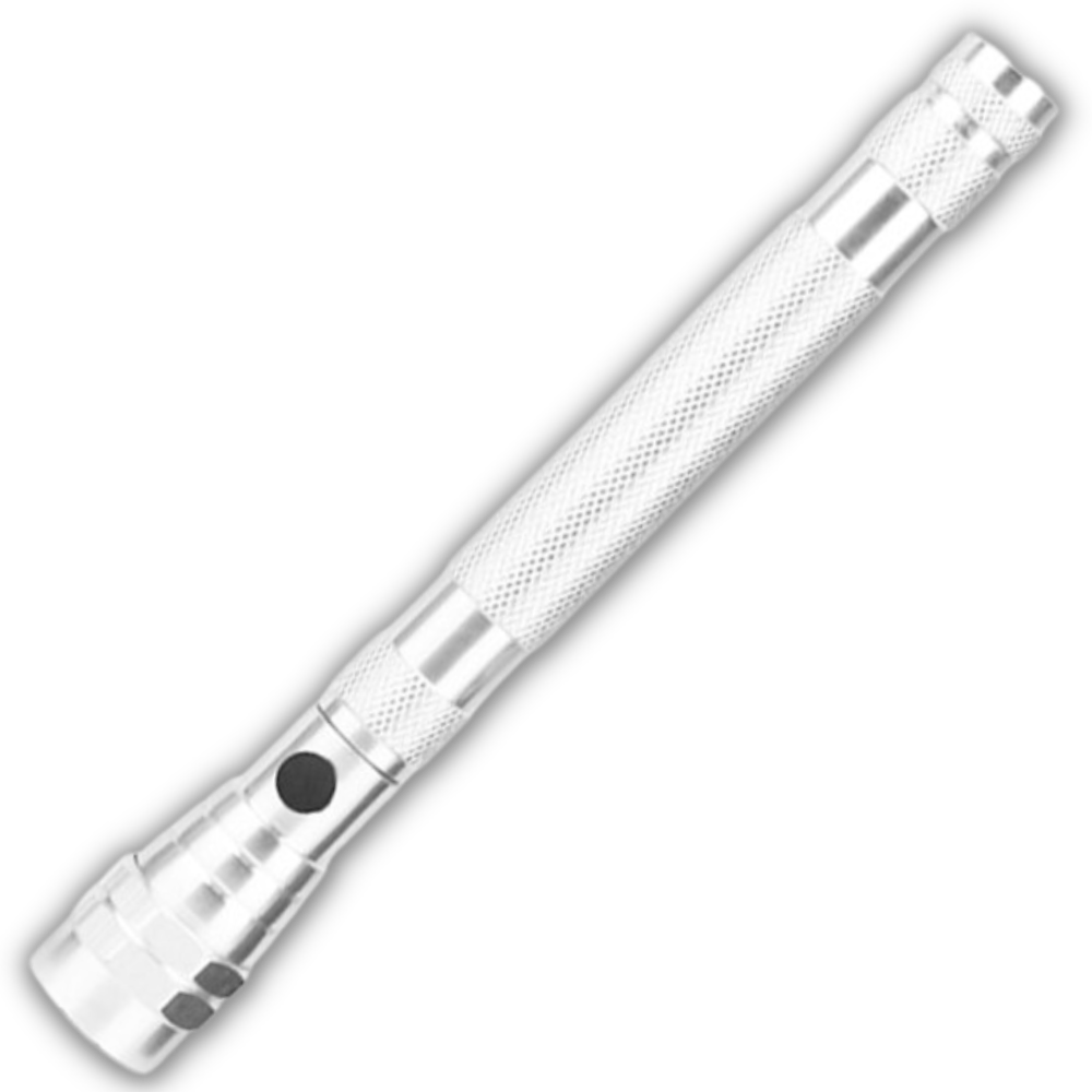 Magnetic telescopic LED flashlight