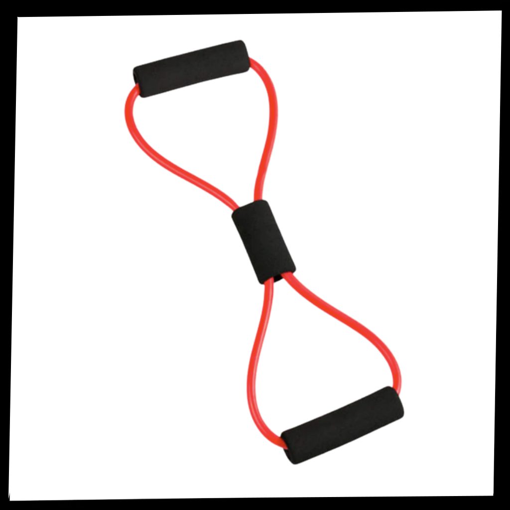 Abbildung 8 Fitness-Widerstandsband mit Griffen - Ozerty