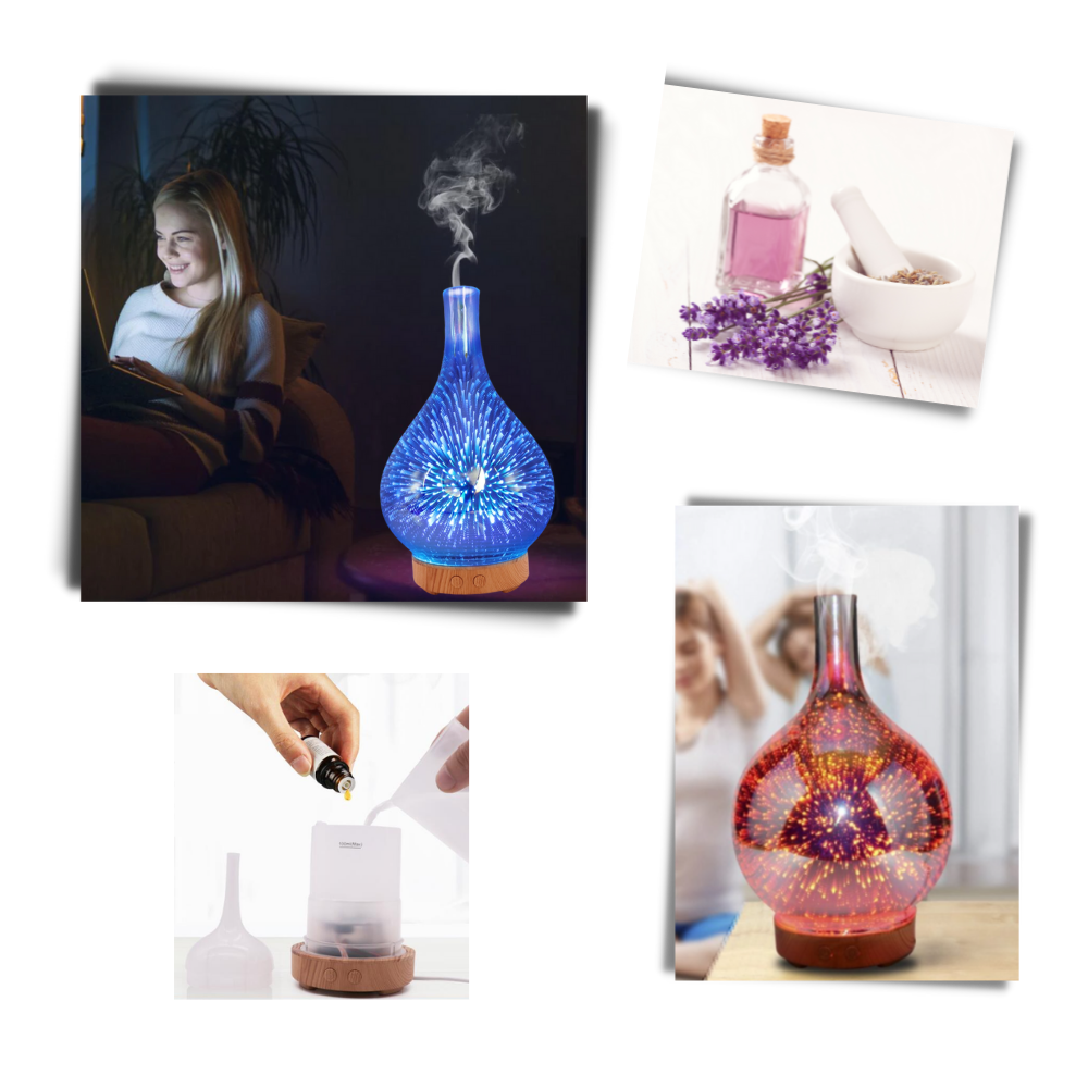 Ätherisches Öl Zerstäuber Muster Feuerwerk Vase Form - Ozerty