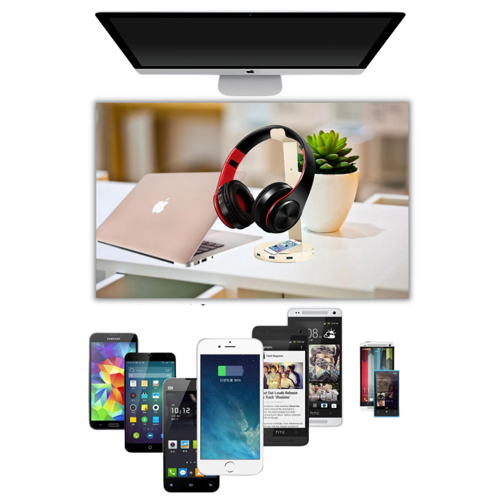 Zusammenklappbare Bluetooth-Kopfhörer - Ozerty