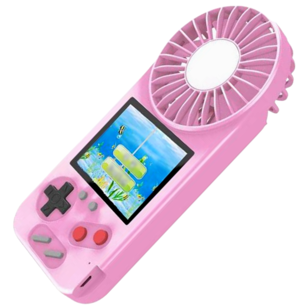 Hand-held multi-game console with fan