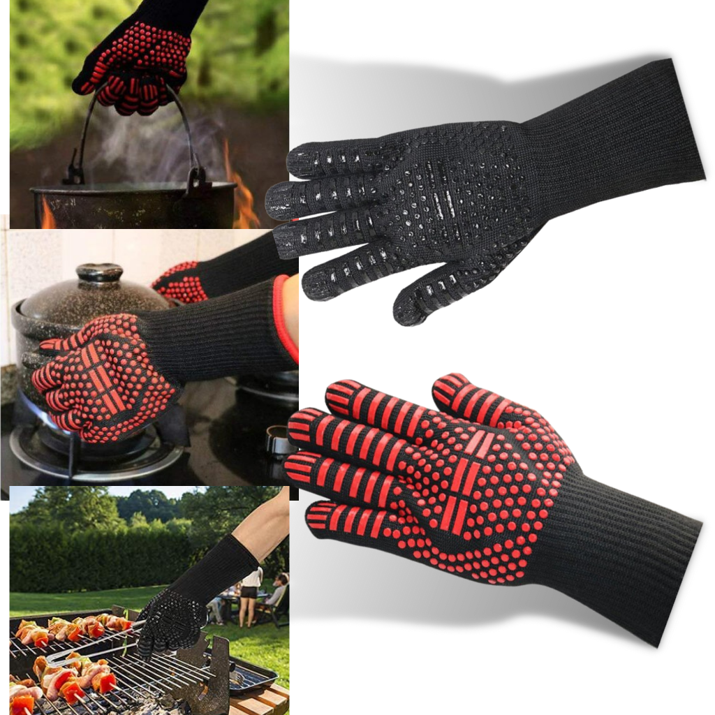 Hitzebeständige BBQ-Handschuhe (1 Paar) - Ozerty