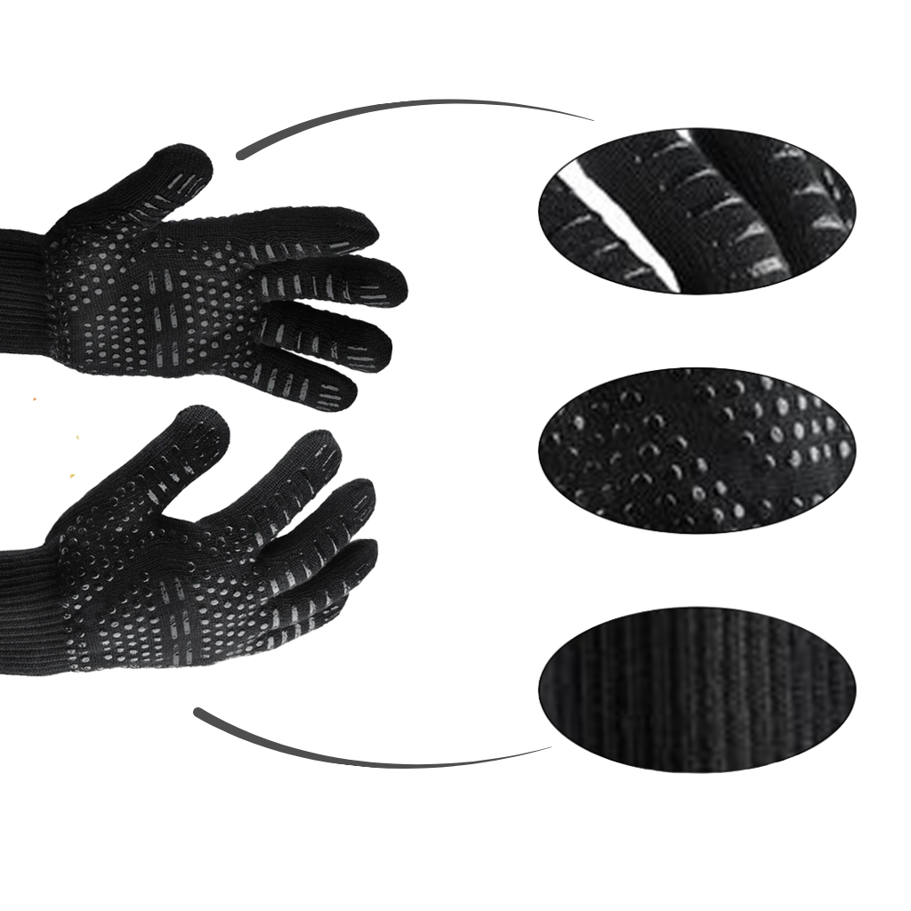 Hitzebeständige BBQ-Handschuhe (1 Paar) - Ozerty