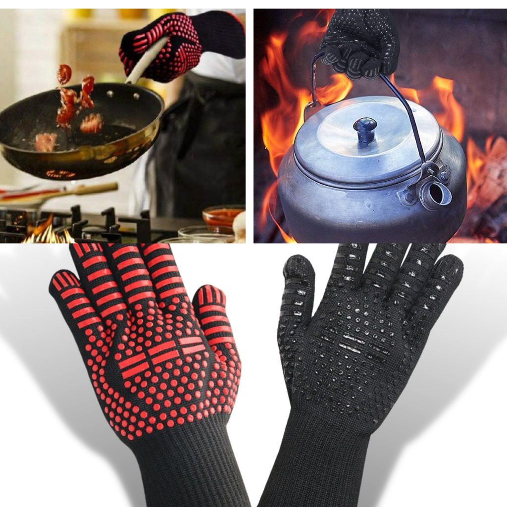 Hitzebeständige BBQ-Handschuhe (1 Paar) - Ozerty