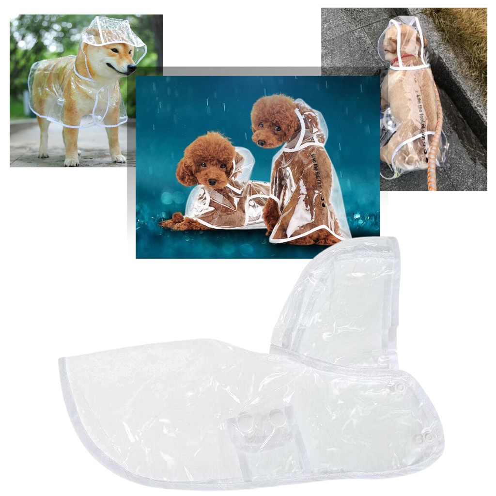 Kapuzenregenmantel für Hunde - Ozerty