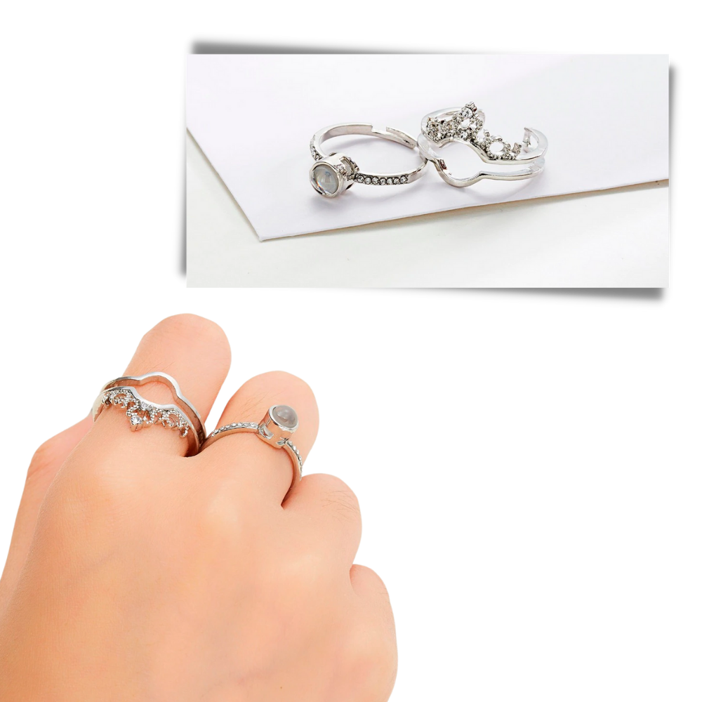 100 Sprachen "Ich liebe dich" Schöner Ring - Ozerty