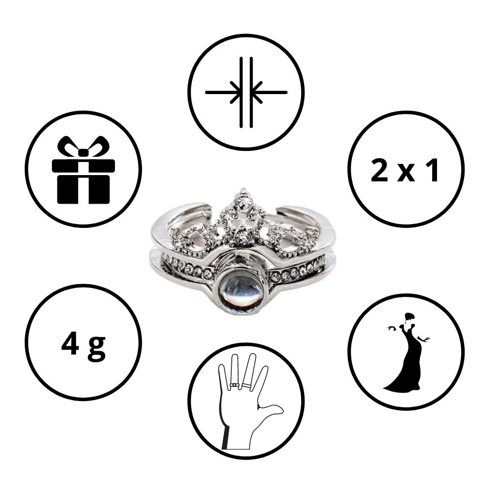 100 Sprachen "Ich liebe dich" Schöner Ring - Ozerty