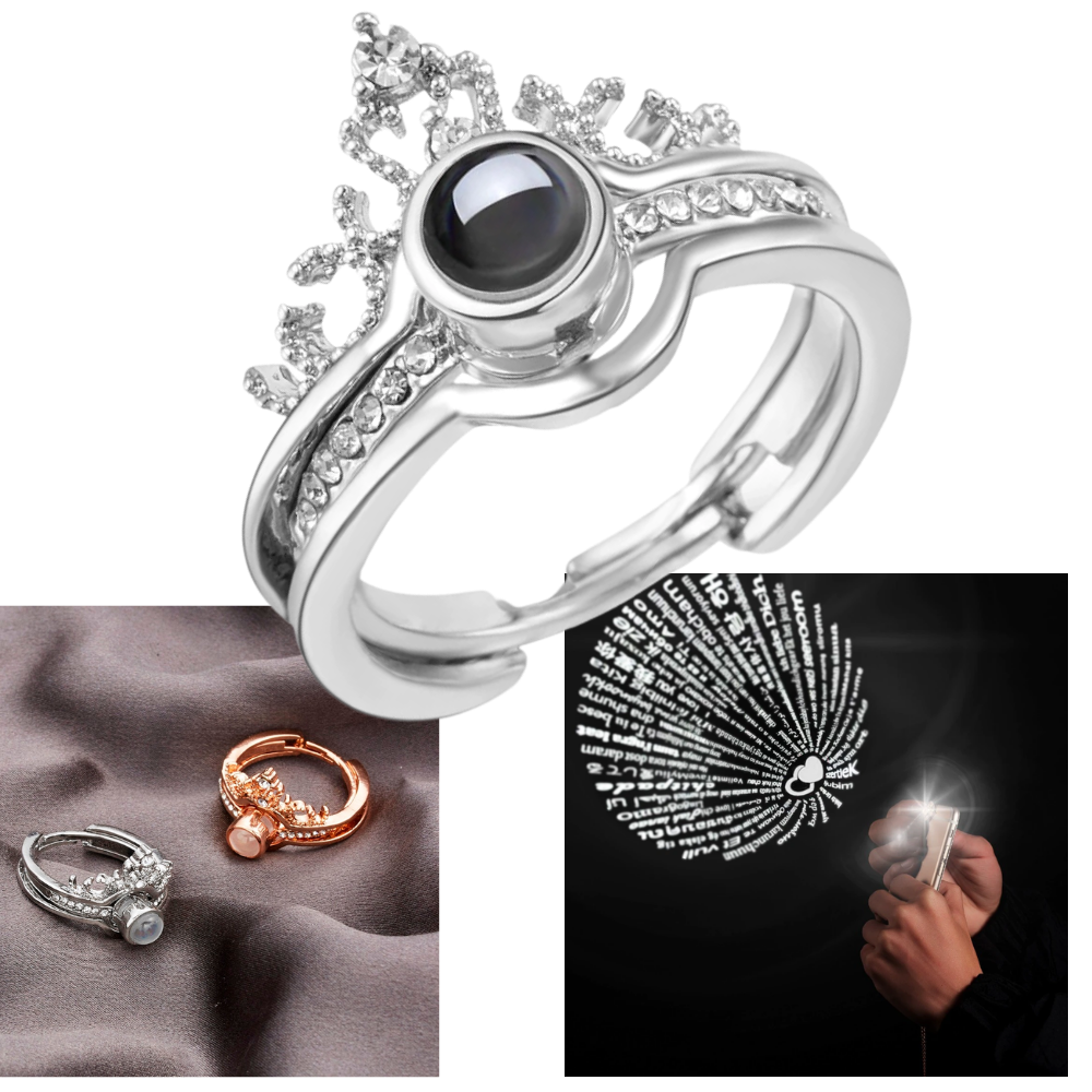 100 Sprachen "Ich liebe dich" Schöner Ring - Ozerty