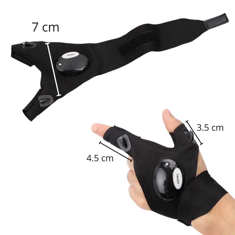 Ein Paar LED-Handschuhe mit wasserdichten Lichtern - Ozerty