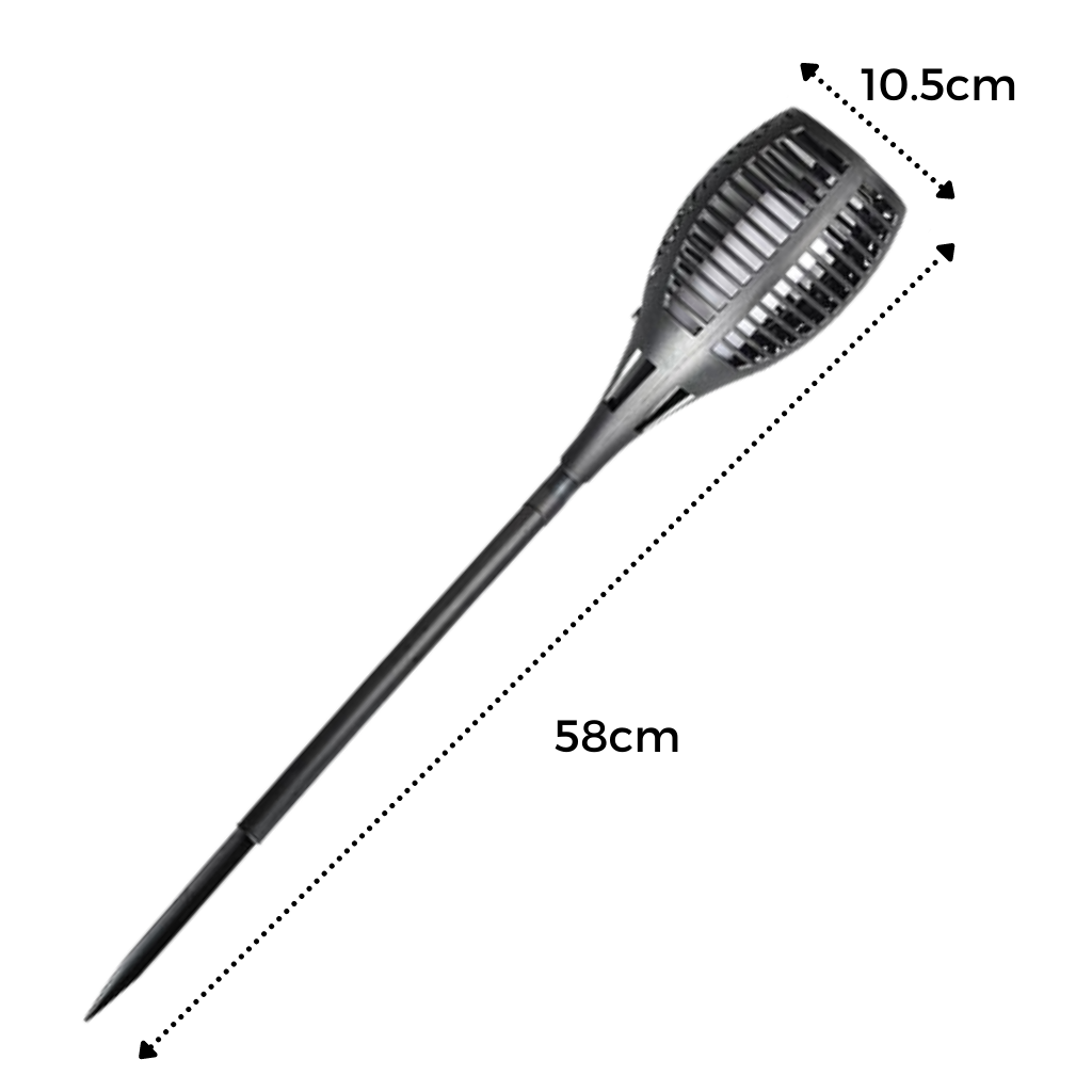 LED Solar Lampe mit flackernder Flamme - Ozerty