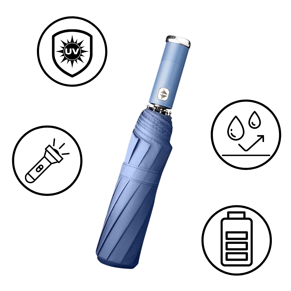 Winddichter LED Sonnen- und Regenschirm - Odeut