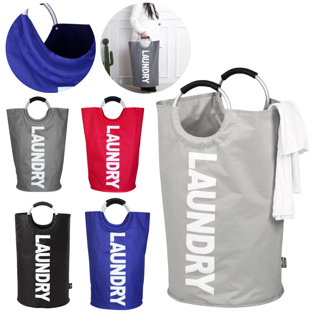 Faltbare Wäschekorb-Tasche mit Griffen - Ozerty