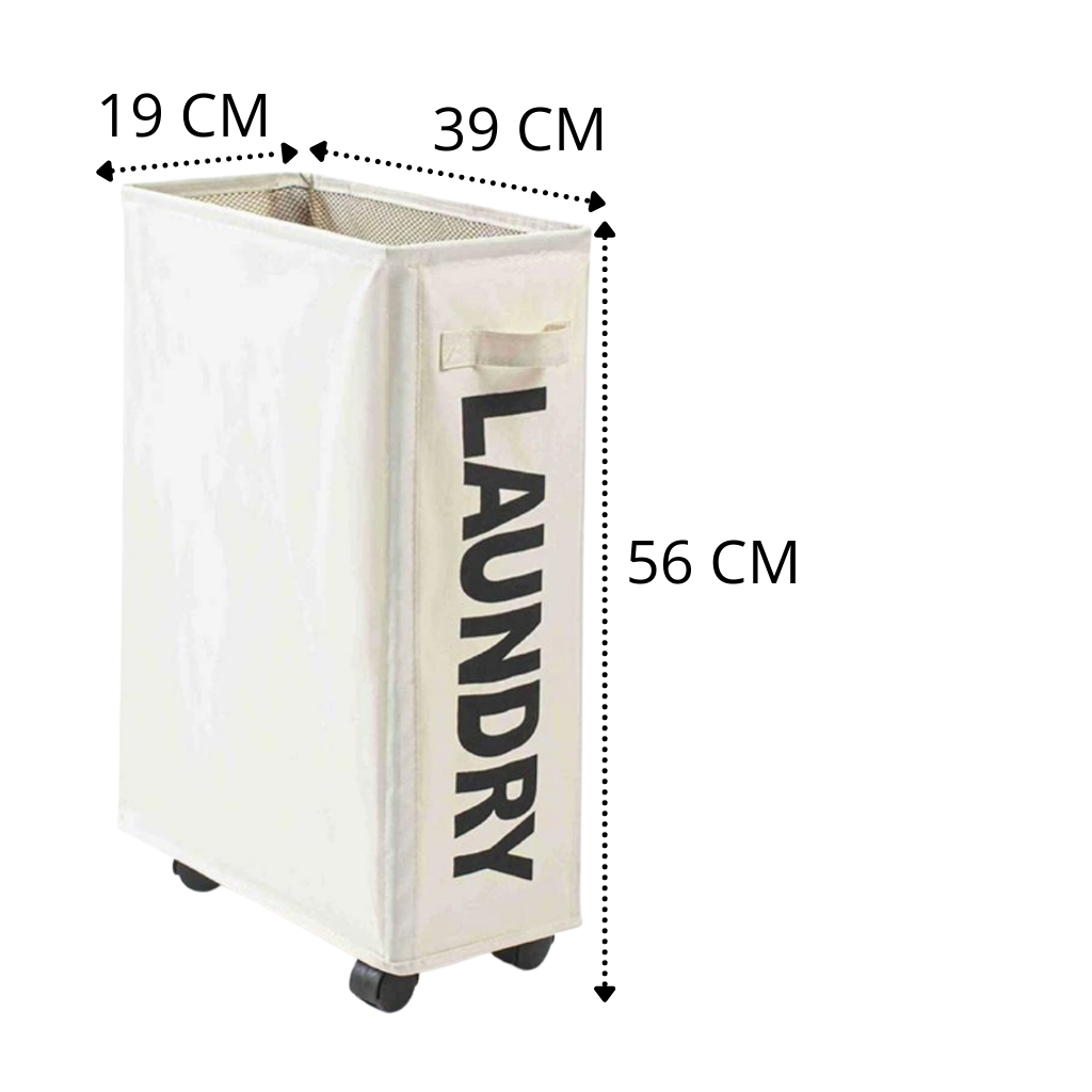 Tragbarer Wäschekorb mit Rädern - Ozerty