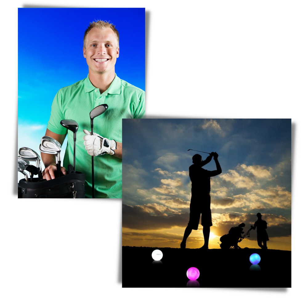 6er-Pack LED-Leuchtgolfbälle - Ozerty