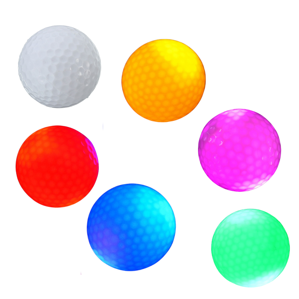 Pack of 6 LED light up golf balls