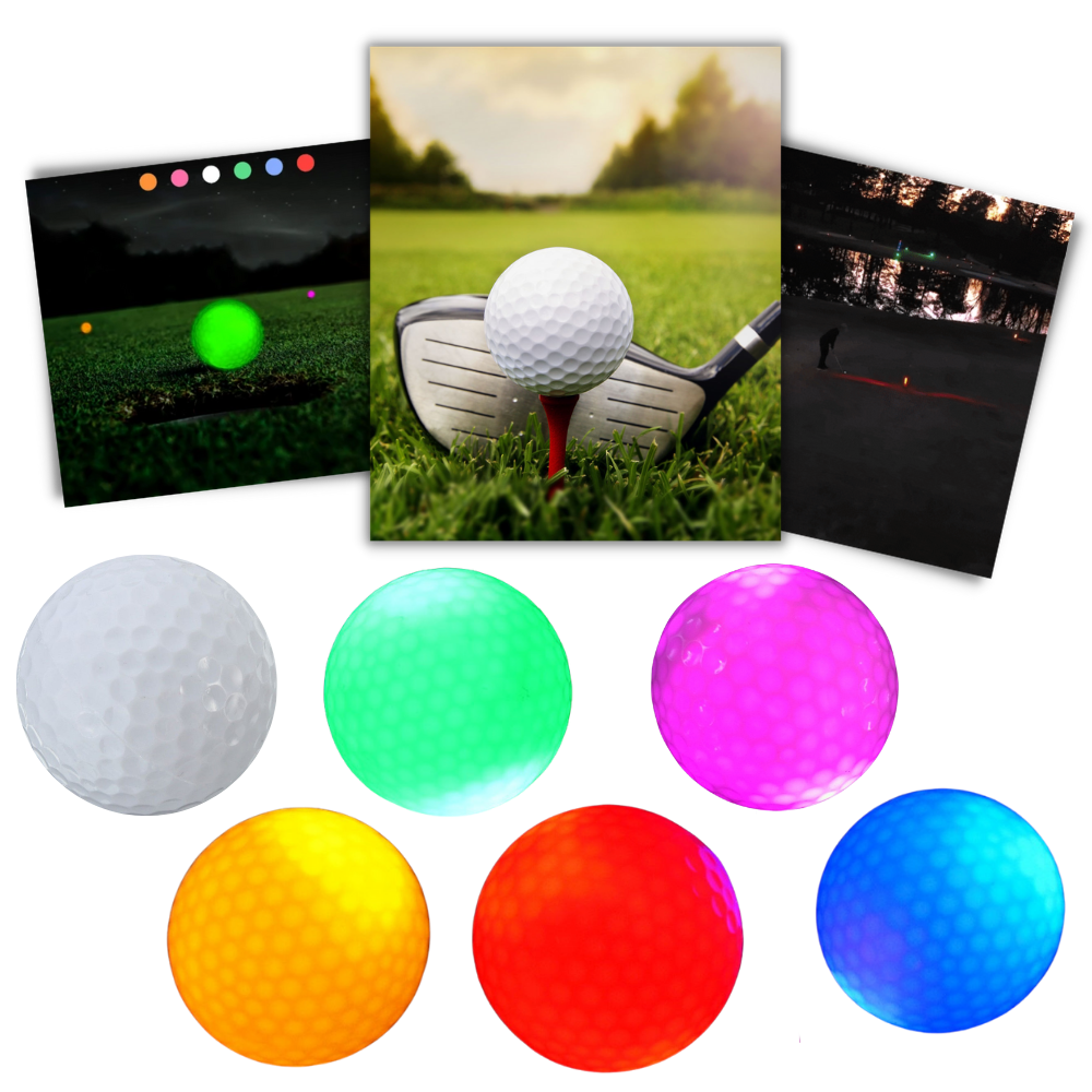 6er-Pack LED-Leuchtgolfbälle - Ozerty