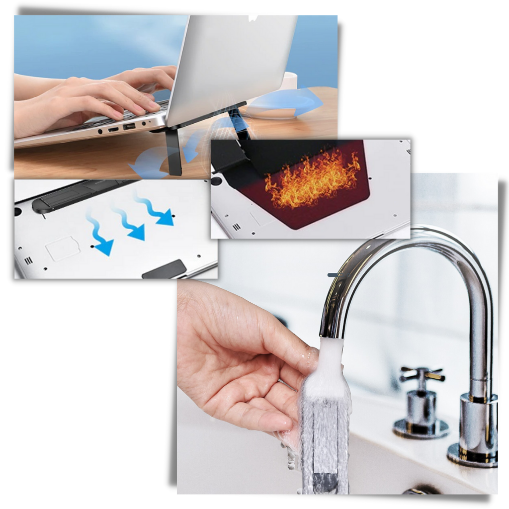 Leichter, unsichtbarer Laptop-Halter aus Aluminium - Ozerty