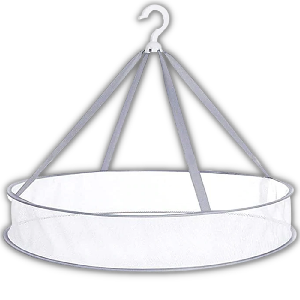 Hanging dryer for clothes made of mesh