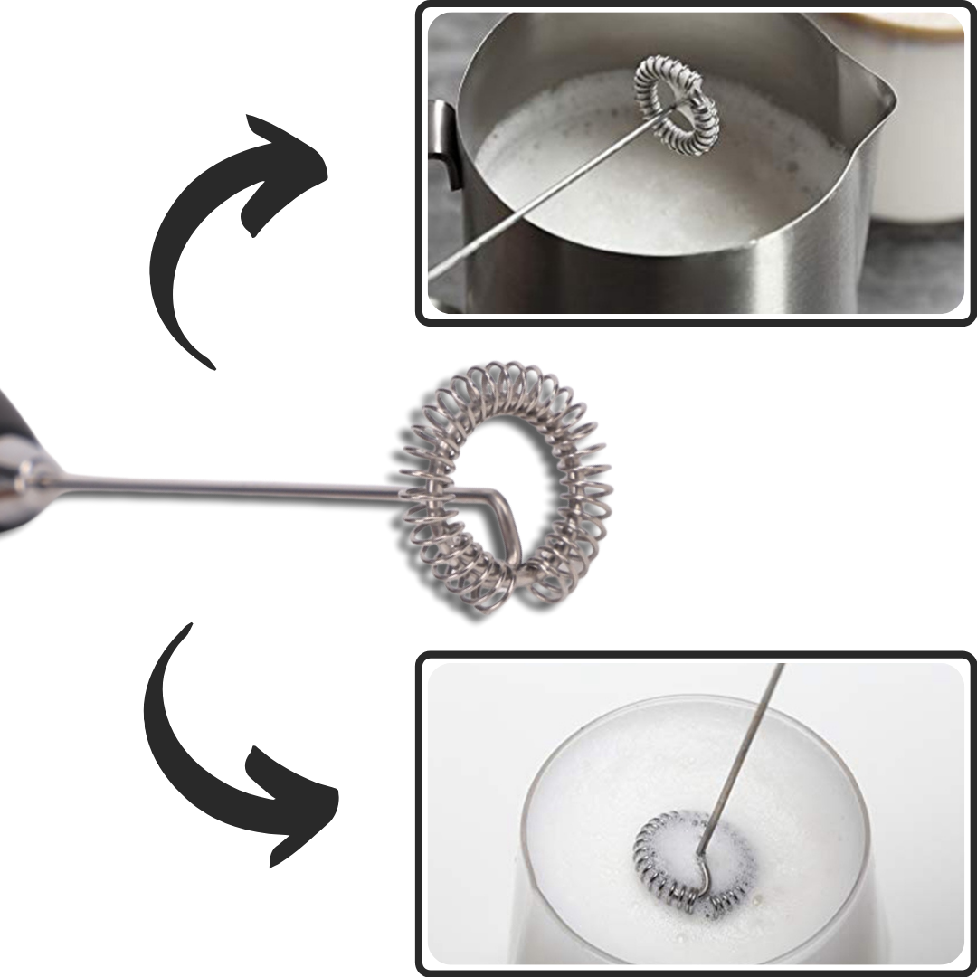 Elektrischer Hand-Milchaufschäumer mit Halter - Ozerty