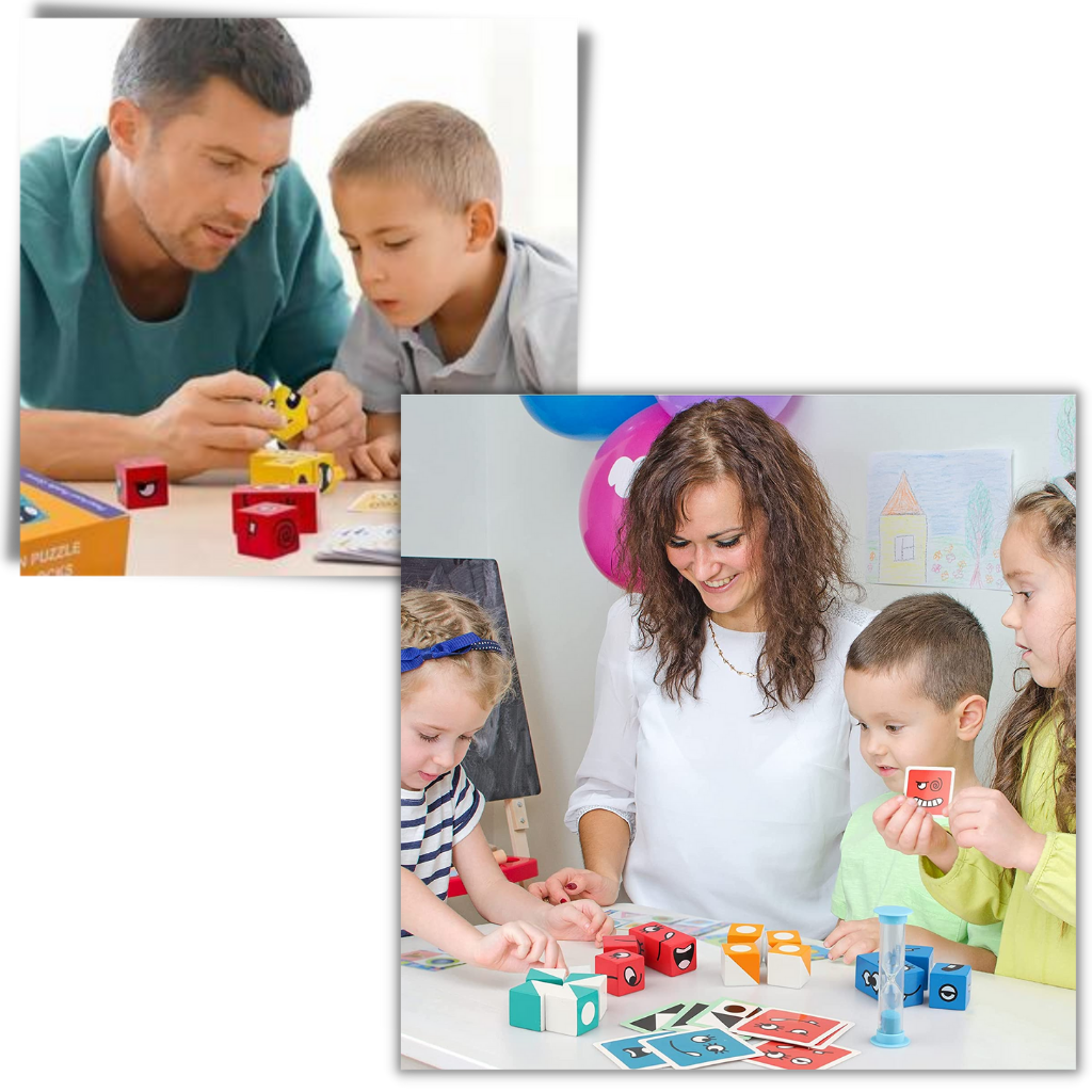 Montessori Zauberwürfel Emoji Spiel - Ozerty