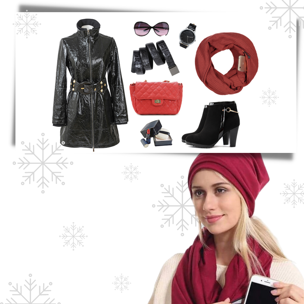 Warmer Schalldämpfer mit versteckter Tasche - Ozerty