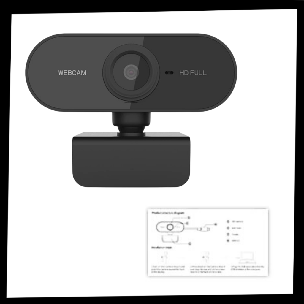 Drehbare 1080p HD USB-Webcam mit Mikrofon - Ozerty