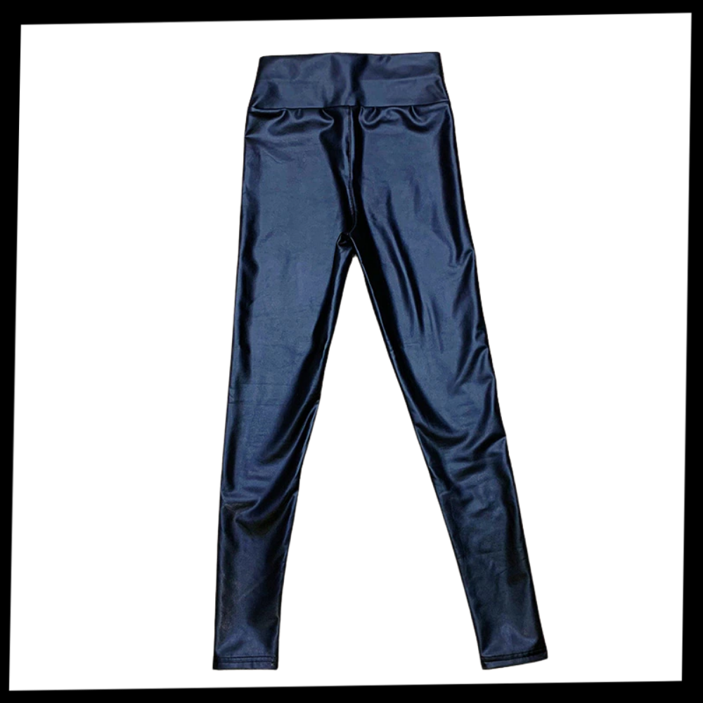 Hochtaillierte Hose aus Kunstleder - Ozerty