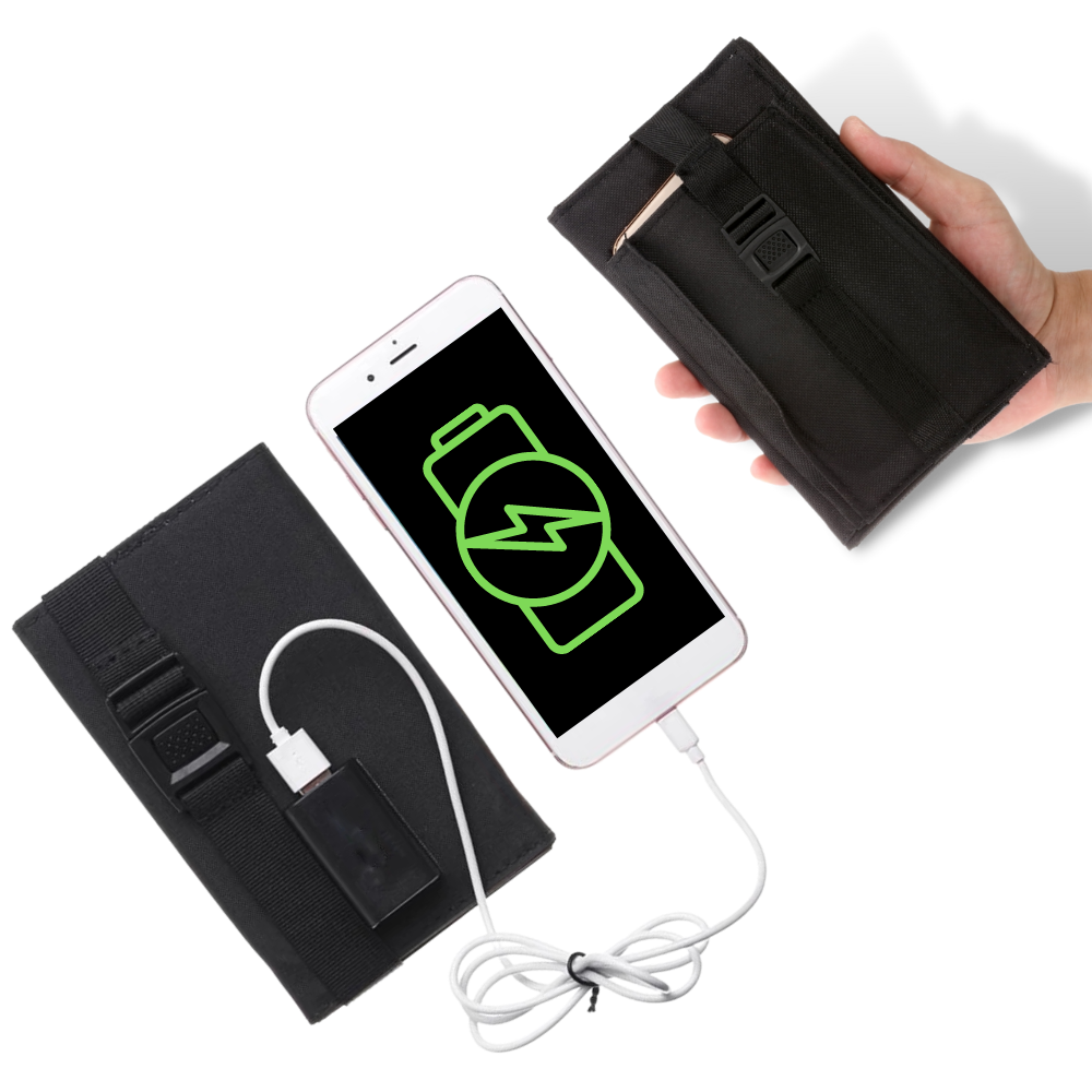 Tragbares Solarpanel Ladegerät mit 2 USB-Anschlüssen - Ozerty