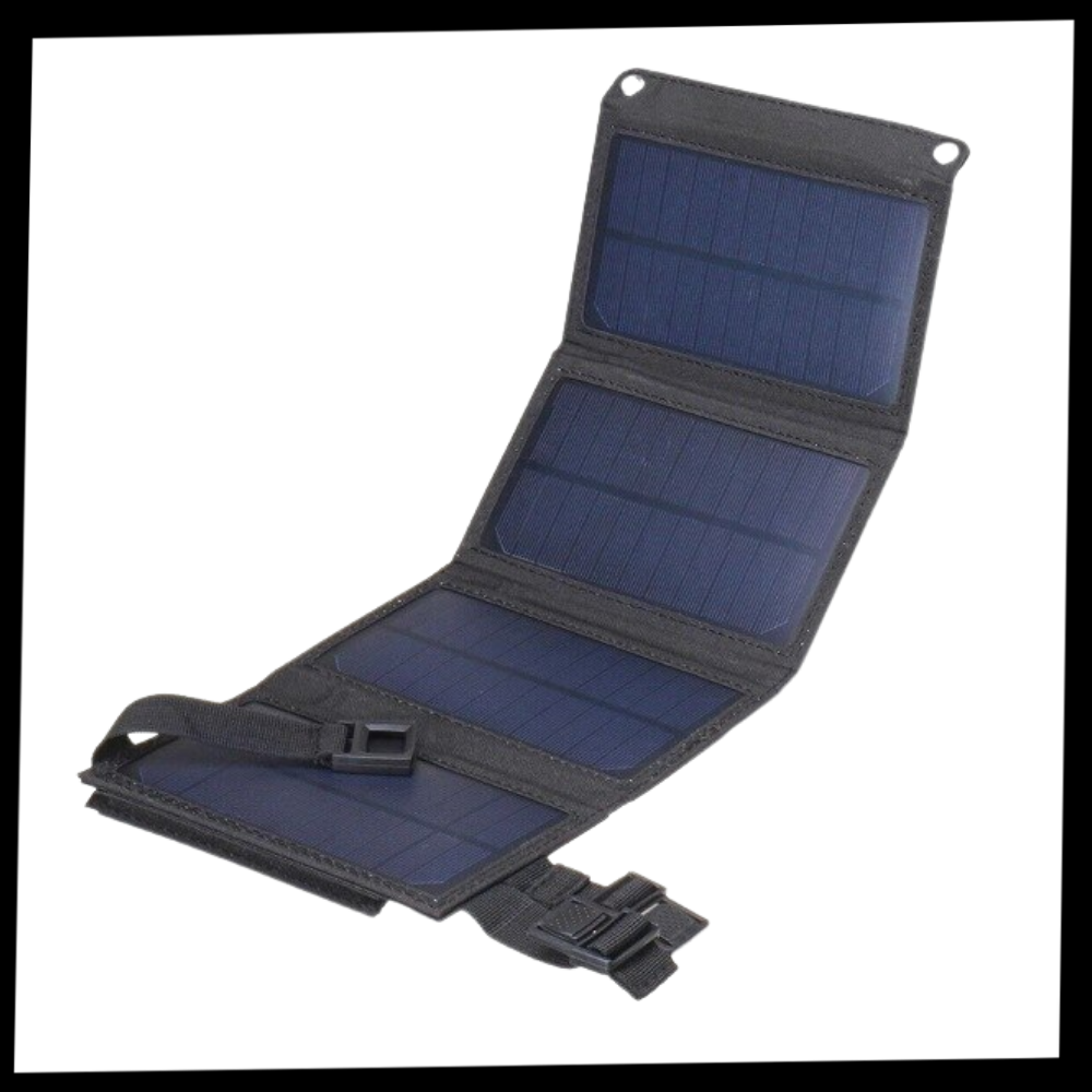 Tragbares Solarpanel Ladegerät mit 2 USB-Anschlüssen - Ozerty