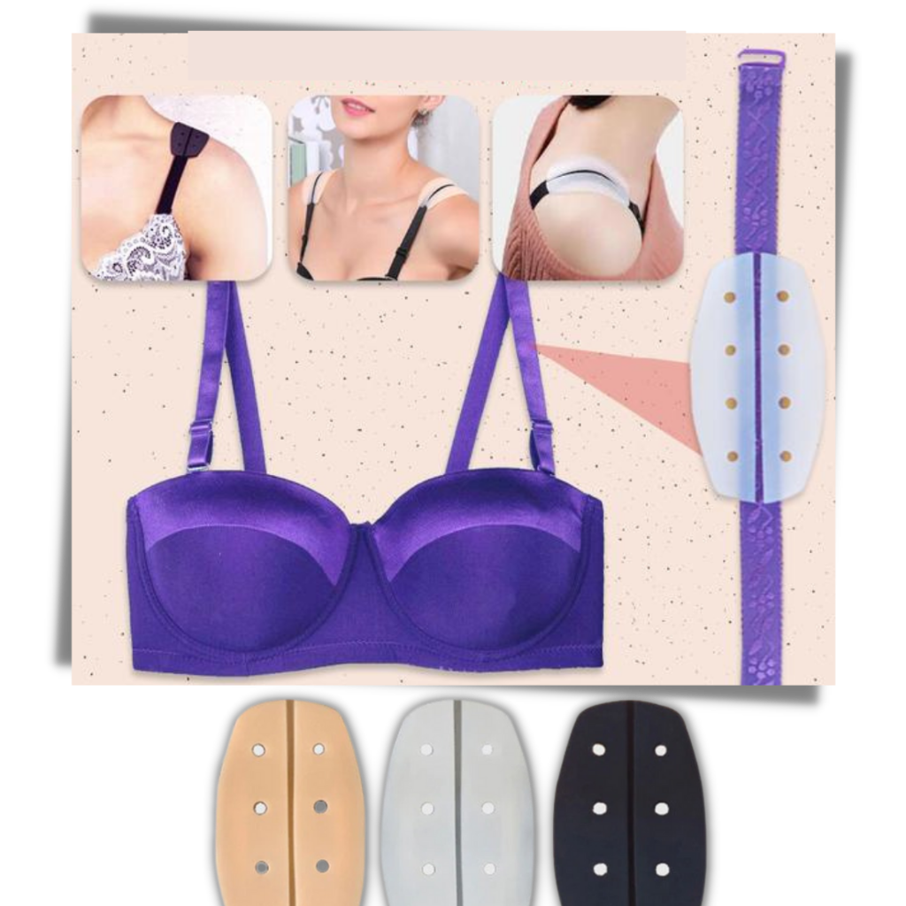 1 Paar rutschfeste Silikon-BH-Trägerschoner - Ozerty