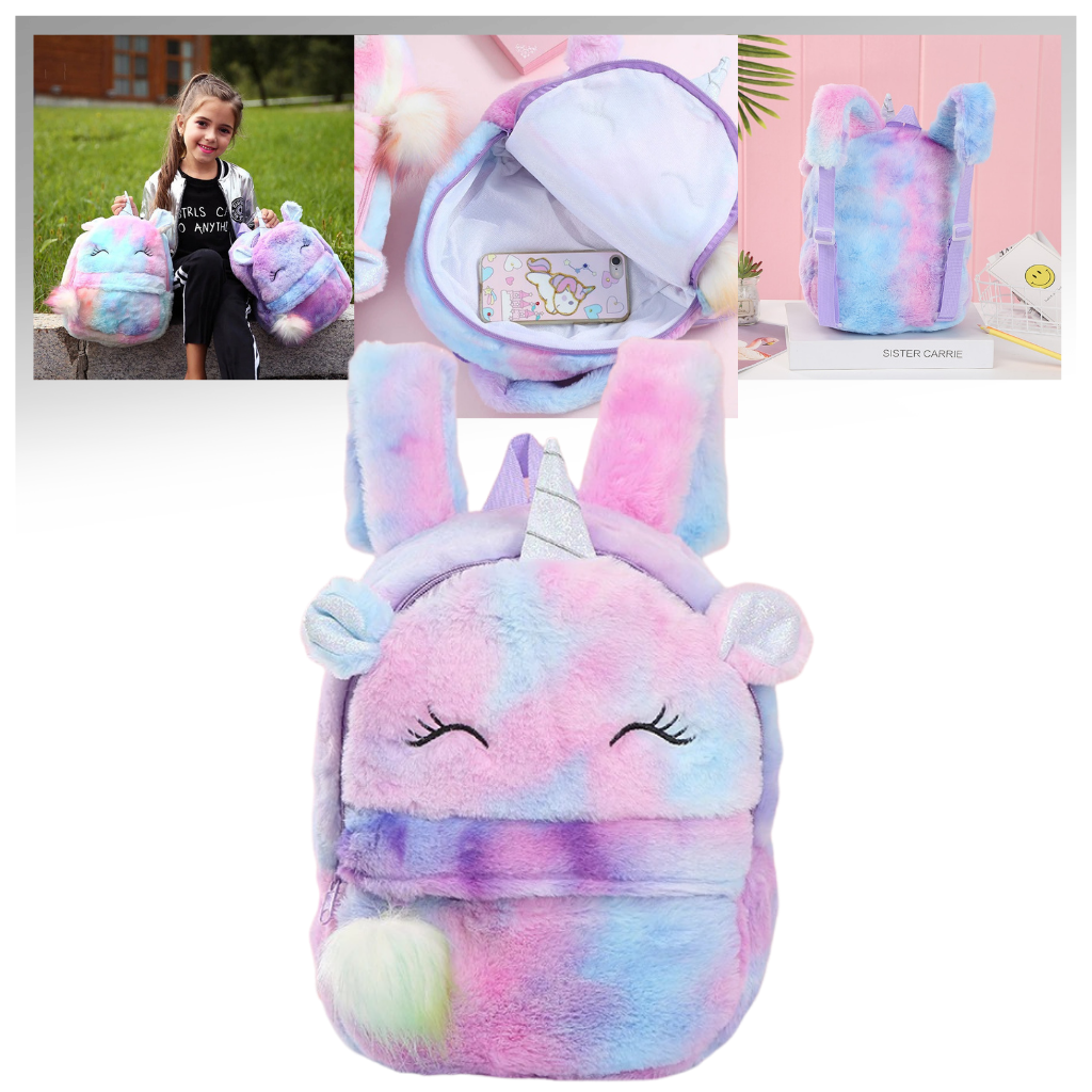 Plüsch Einhorn Mädchen-Rucksack - Ozerty