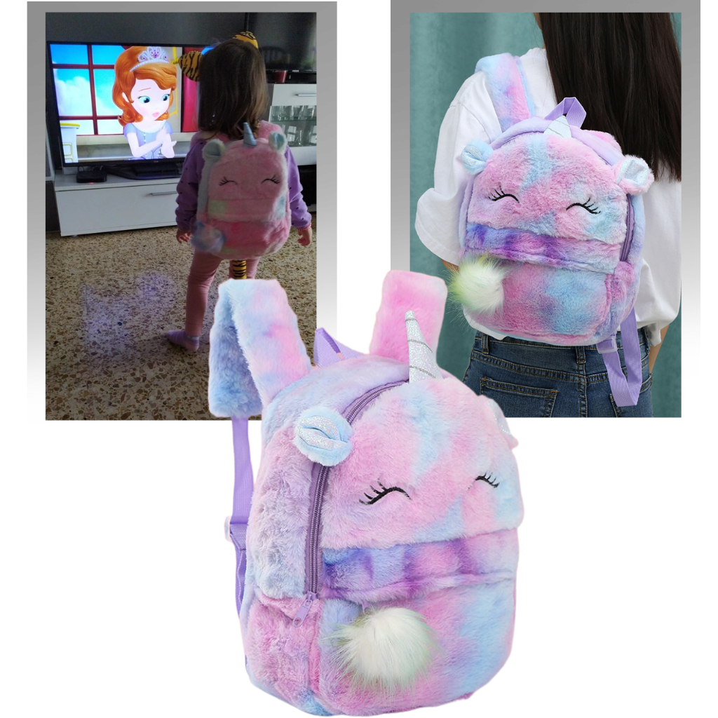 Plüsch Einhorn Mädchen-Rucksack - Ozerty