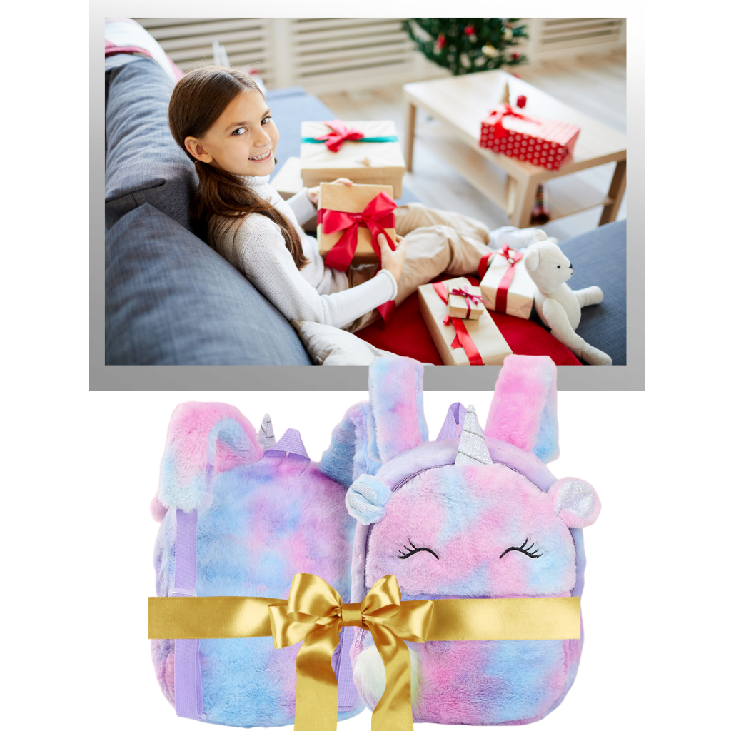 Plüsch Einhorn Mädchen-Rucksack - Ozerty