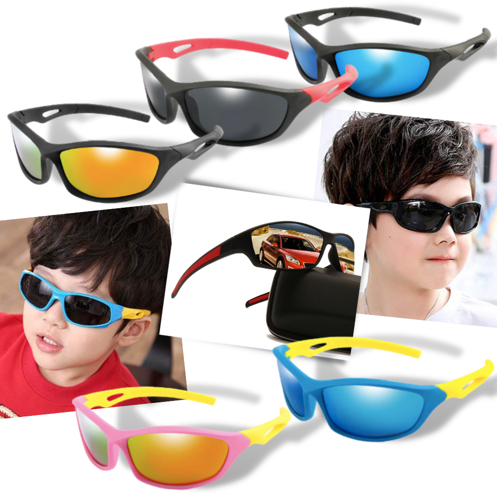 Polarisierte Sport-Sonnenbrille für Kinder mit Riemen - Ozerty