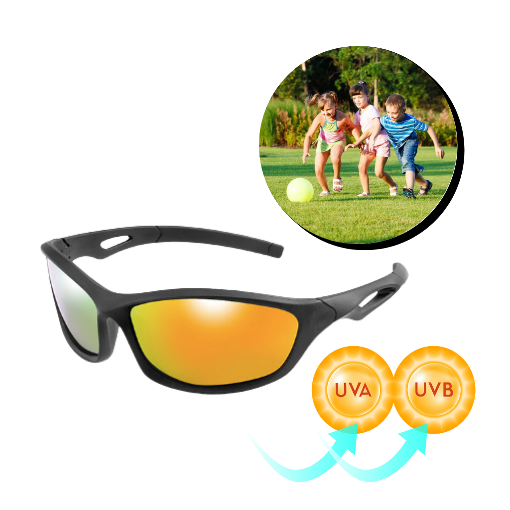 Polarisierte Sport-Sonnenbrille für Kinder mit Riemen - Ozerty