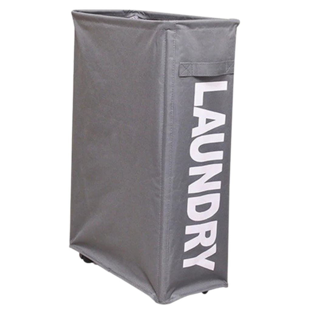 Tragbarer Wäschekorb mit Rädern