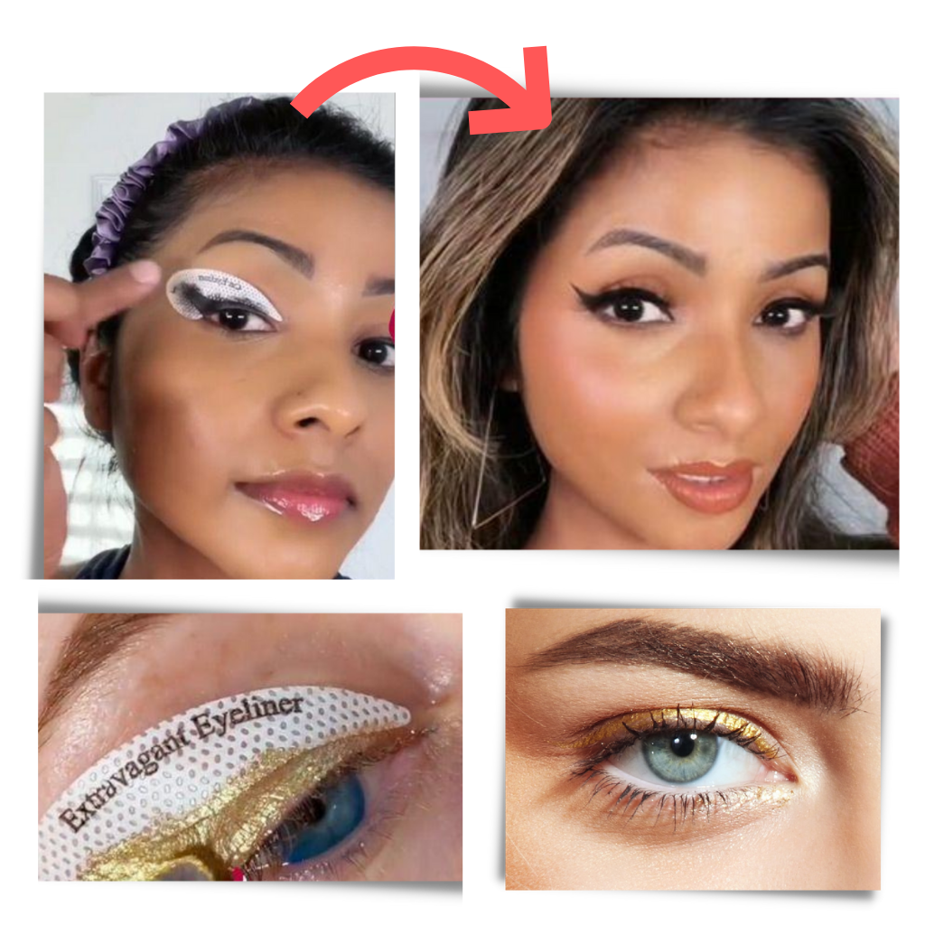 Packung mit Schnellschablonen für Eyeliner - Ozerty