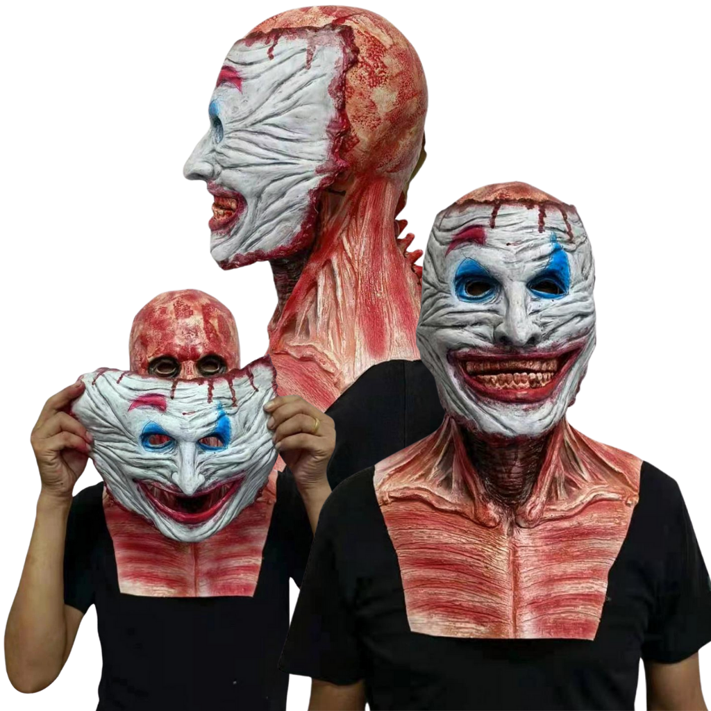 Realistische Halloween Horror Doppelmaske  - Ozerty