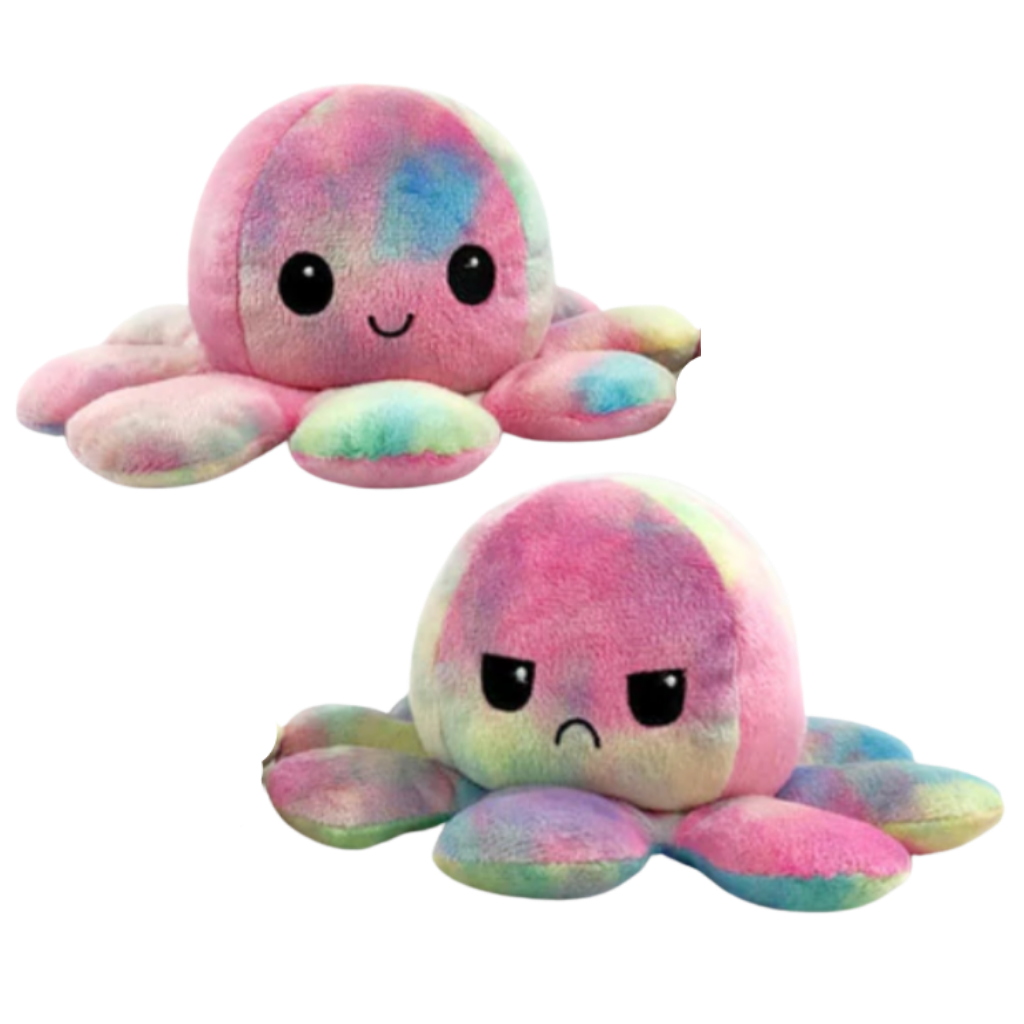 Reversible mini octopus plush toy