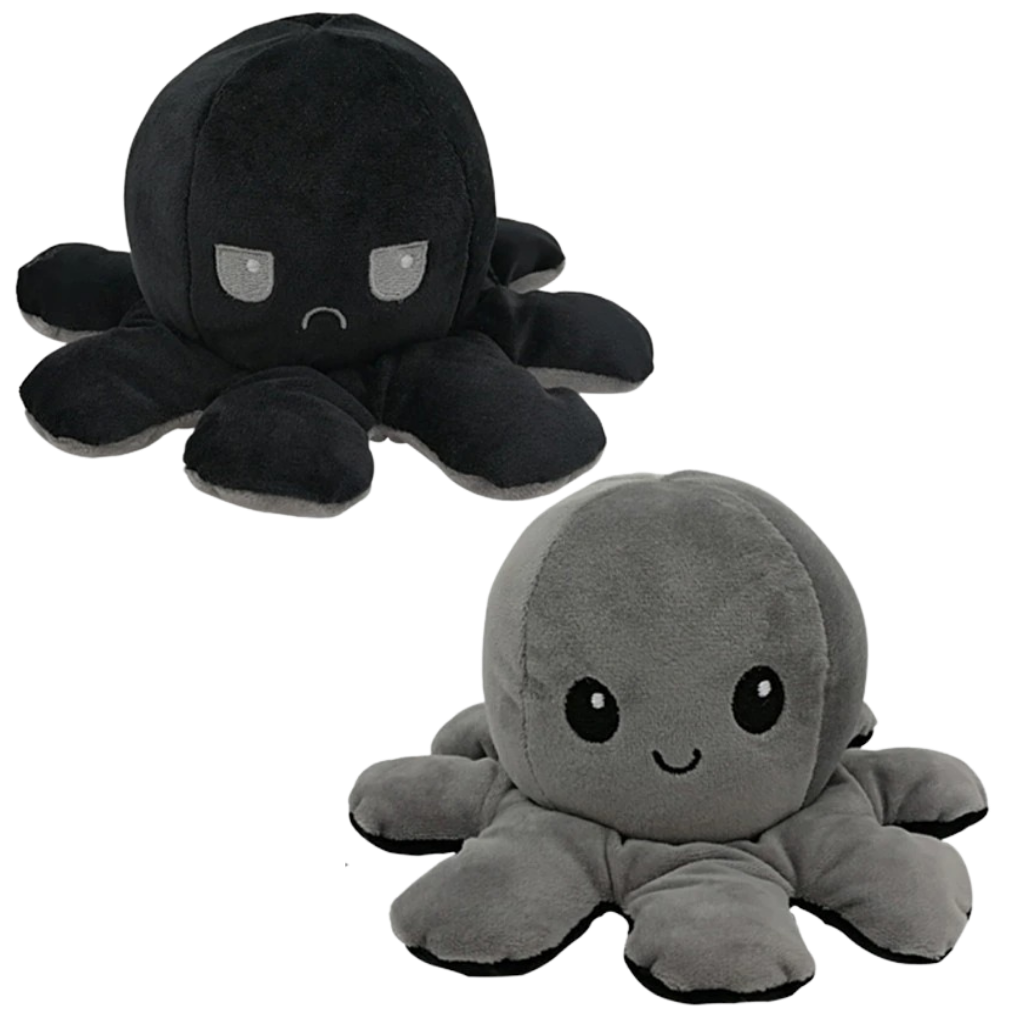 Reversible mini octopus plush toy