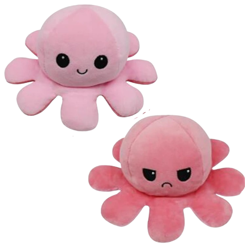 Reversible mini octopus plush toy