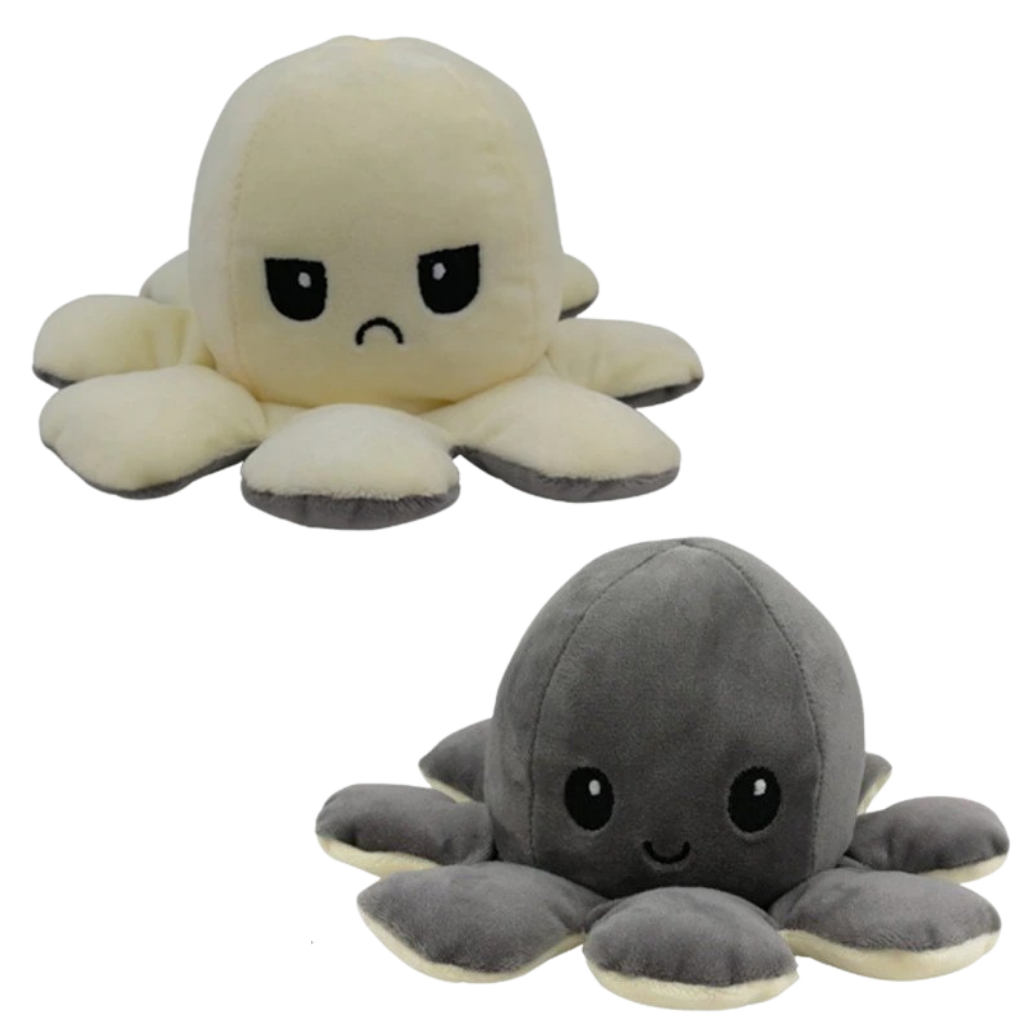 Reversible mini octopus plush toy