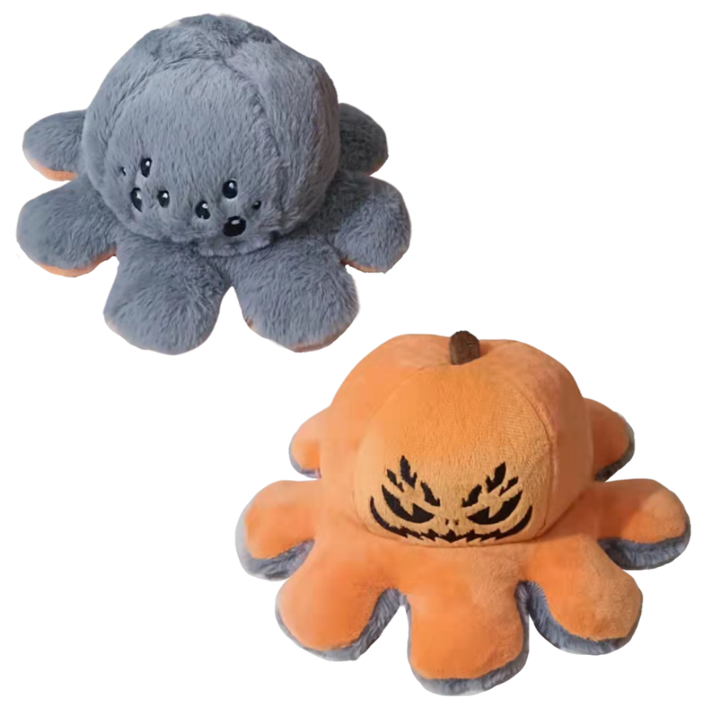 Reversible mini octopus plush toy